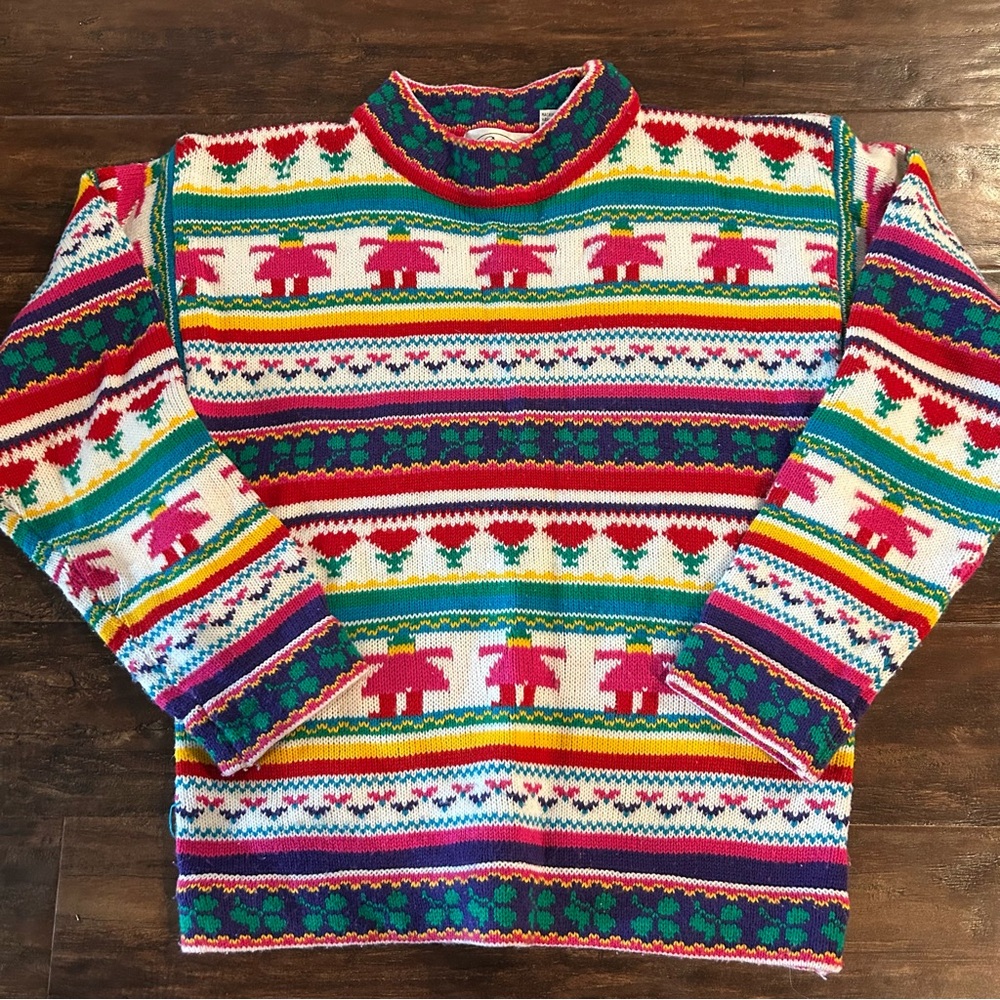 Vintage Colorful Pepper Sweater